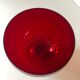 Italian glass vase blown Empoli on foot shower. Vintage 50/60 very good condition.