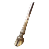 Rectangular coffee table in smoked glass and brass, animalist legs