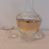 Glass carafe and gold edges
