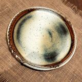 Stoneware tray signed Santilly