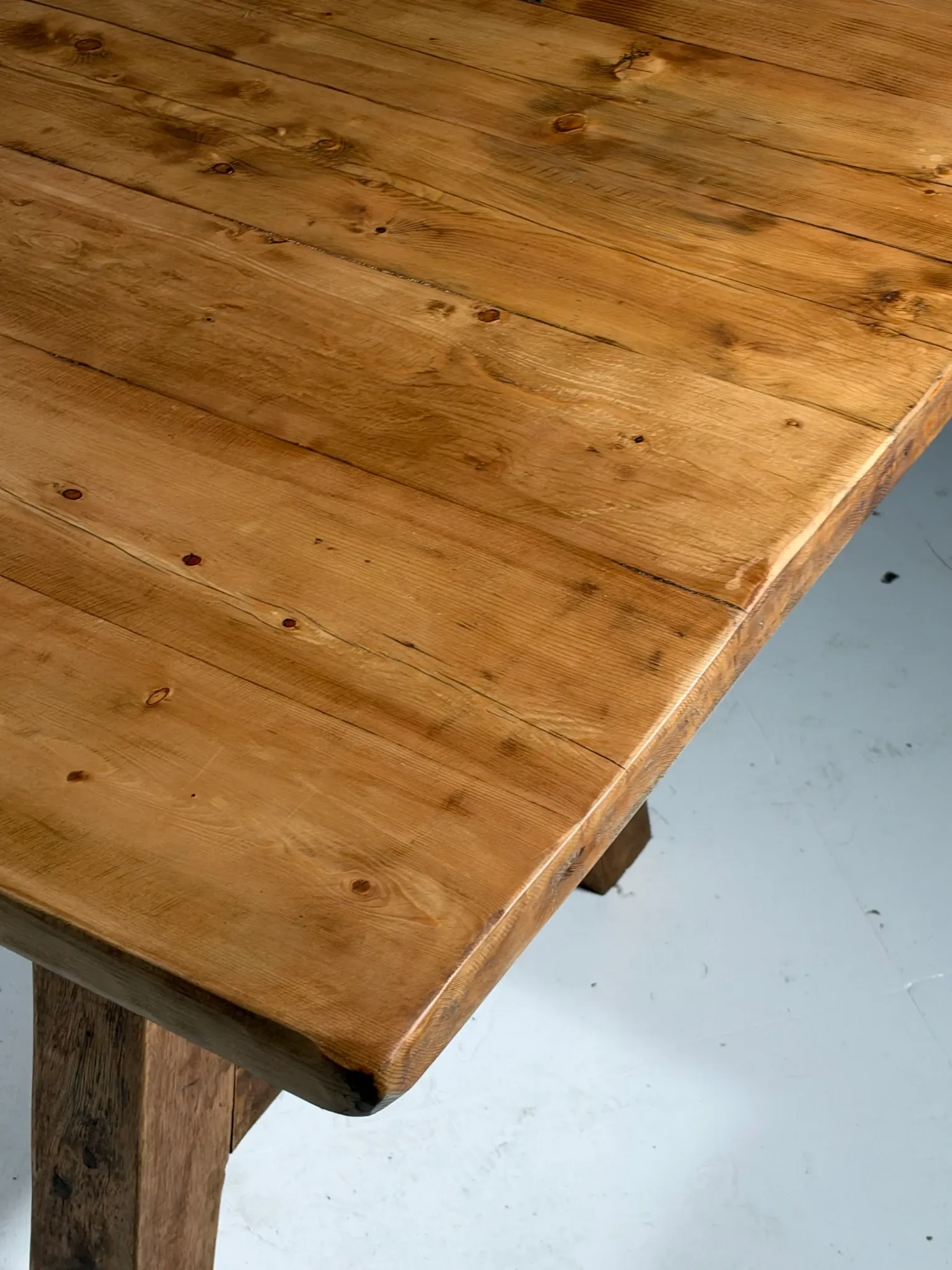 Grande table de monastère en bois style campagnard 298 cm