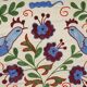 Vintage Turkish rug hand-knotted 44x95 cm