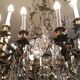 Lustre en bronze doré et cristal taillé, milieu XIXe siècle