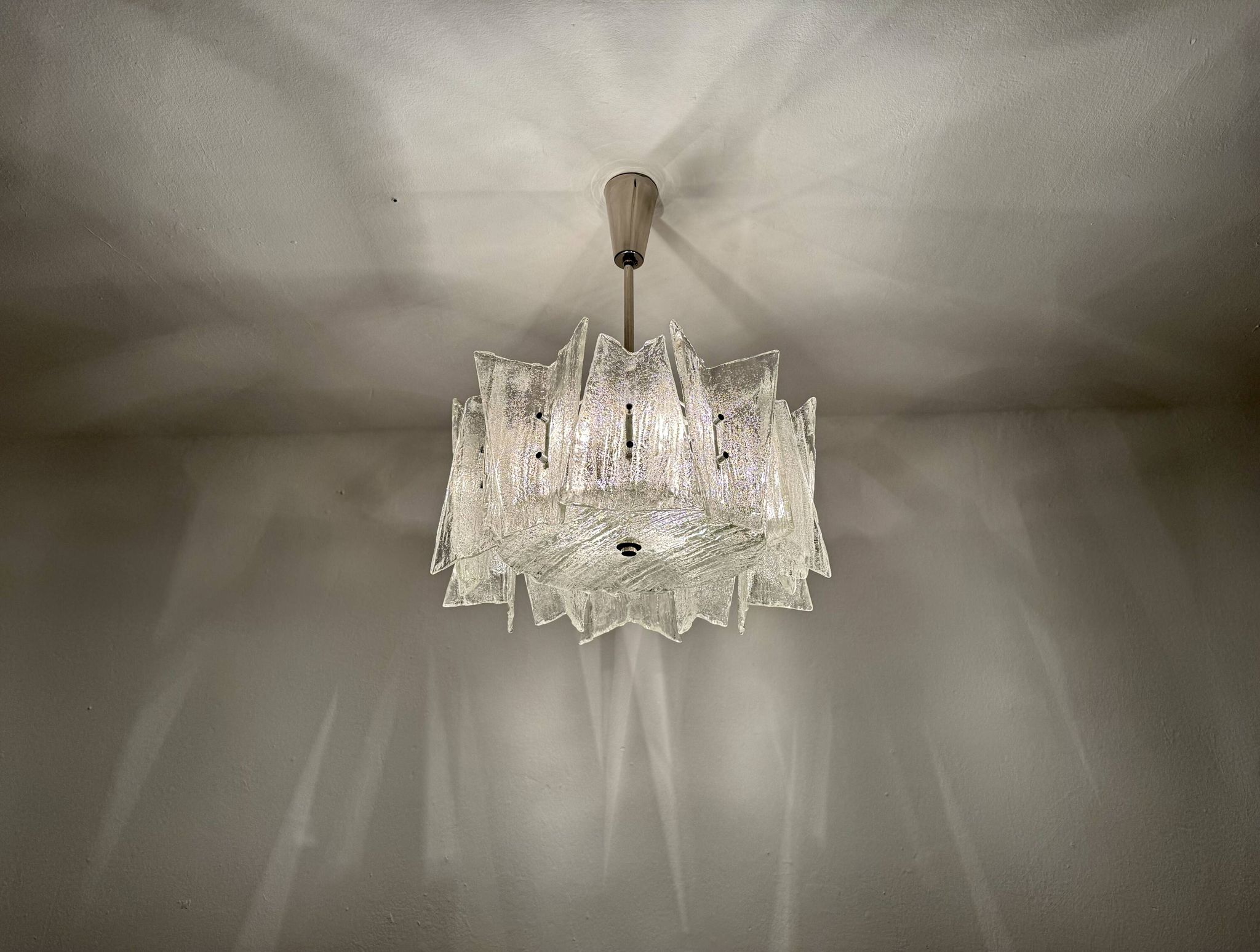 Chandelier en verre de glace autrichien