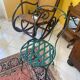 Chaise de jardin en fer forgé 19s
