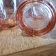 6 vintage pink glasses