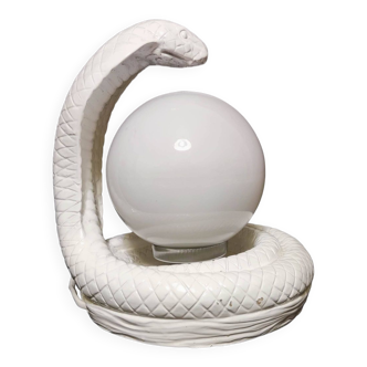 lampe serpent en céramique