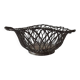Silver-plated metal braided wire fruit basket, 1950s
