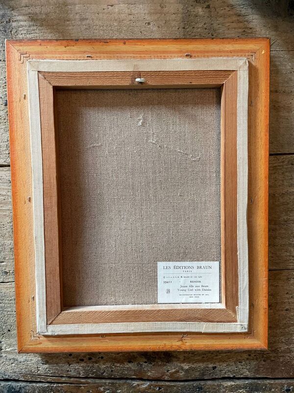 Tableaux une jeune fille aux fleurs