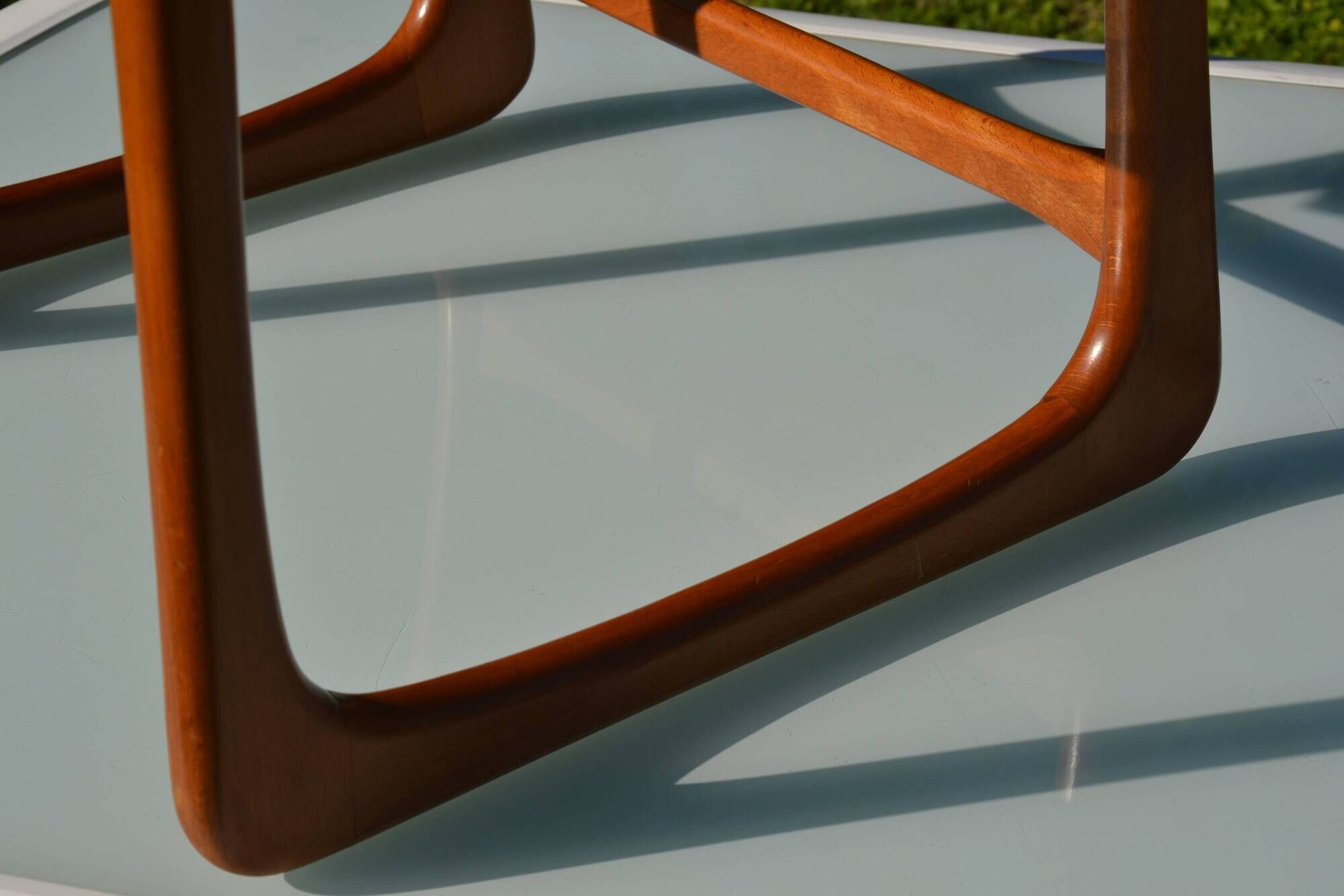 Scandinavian "sledge" chair in teak by Baumann