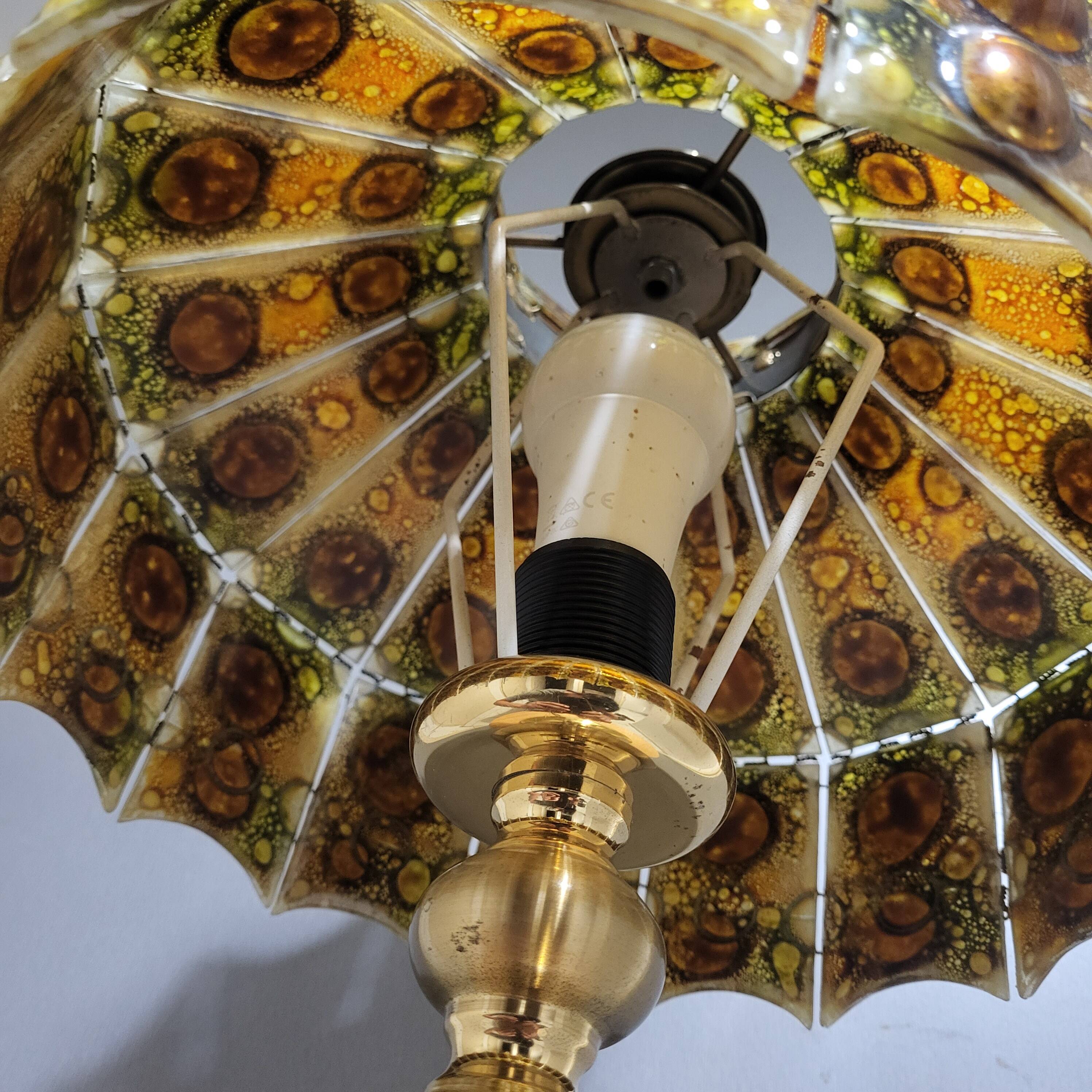 Felipe Derflingher table lamp, amber 1960,70