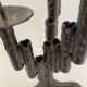 Brutalist Iron Textured Hand Forged Candleholder, Mid-century Modern, 1960s