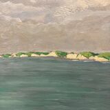 Oil on cardboard "The Opal Coast"
