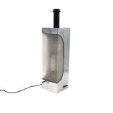 Hollywood regency chromed table lamp base, Luci Milano Italy, 1970s