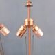 Large pair of 70s gold metal table lamps