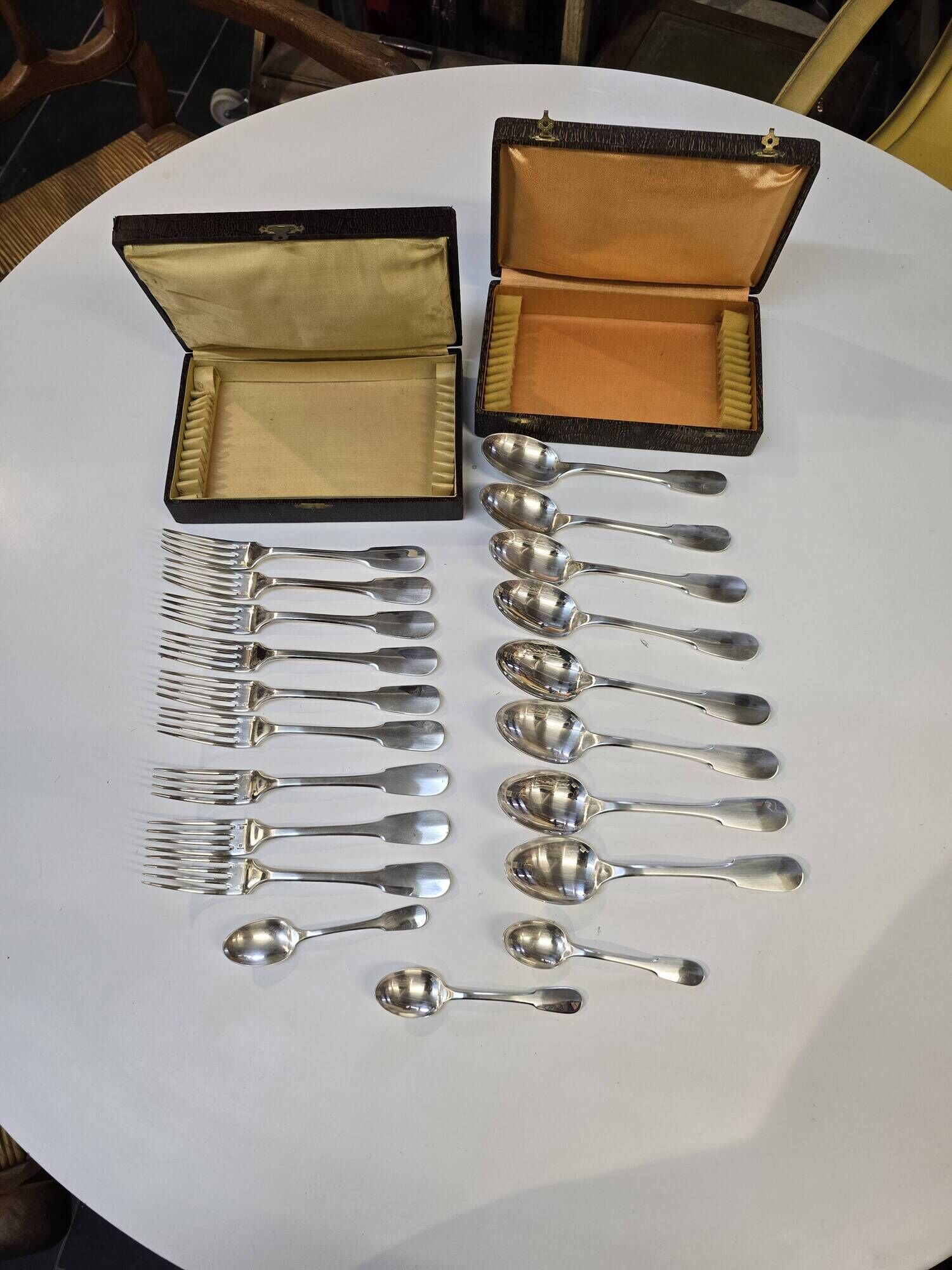 Christofle cutlery in silver metal 20 pieces mid-20th century