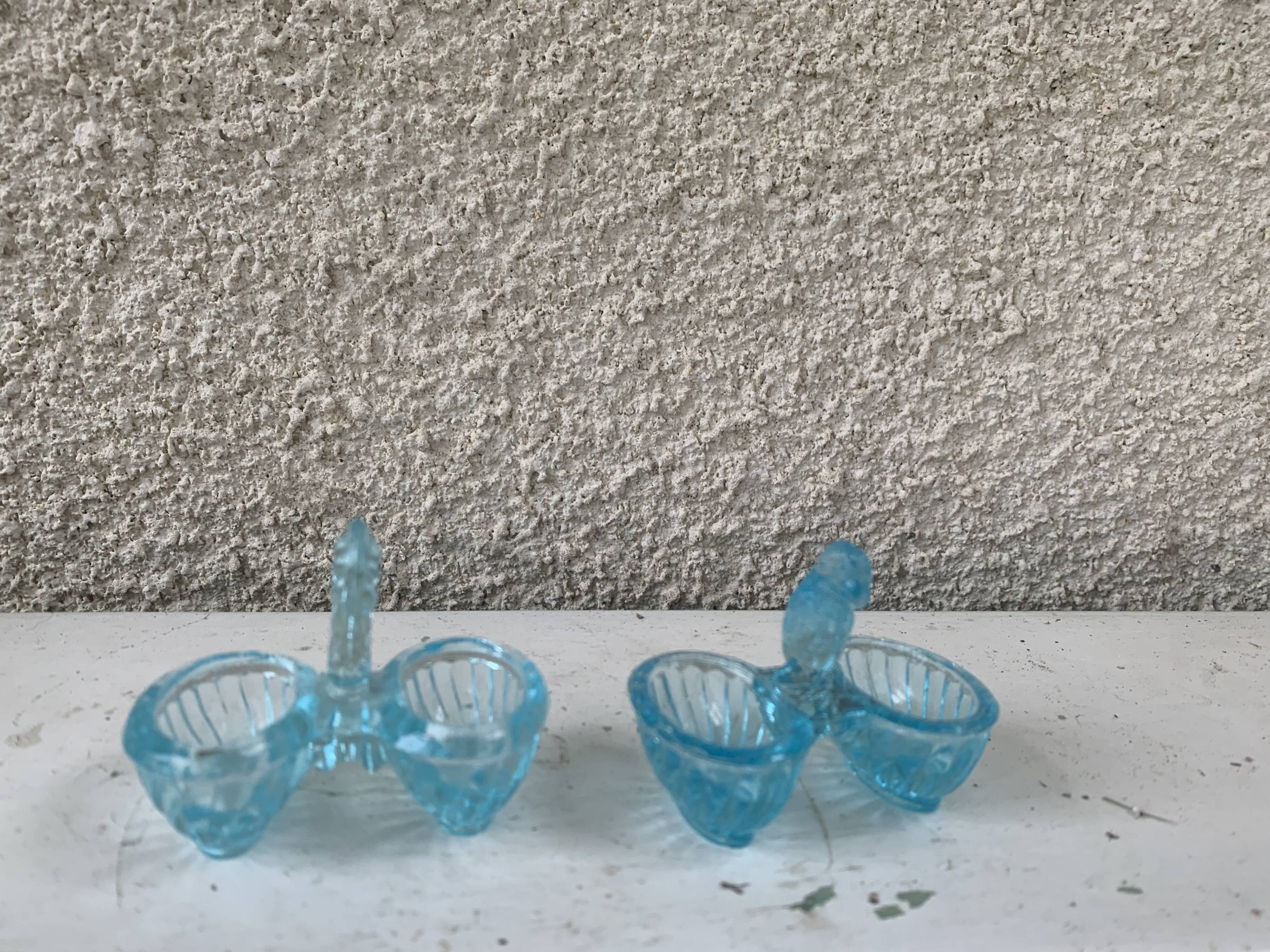Deux Anciens Verres Portieux Pour Dinette De Poupée - 3,8 Cm - Vintage, Collection