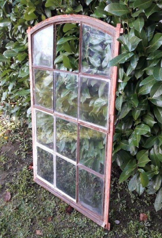 W84xH137.5 industrial curved metal glass frame window