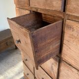 Commode de mercerie, meuble de métier vintage
