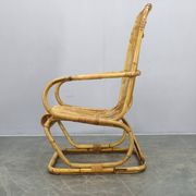Fauteuil en rotin italien des années 1960.