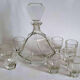 Crystal whisky decanter and 8 glasses
