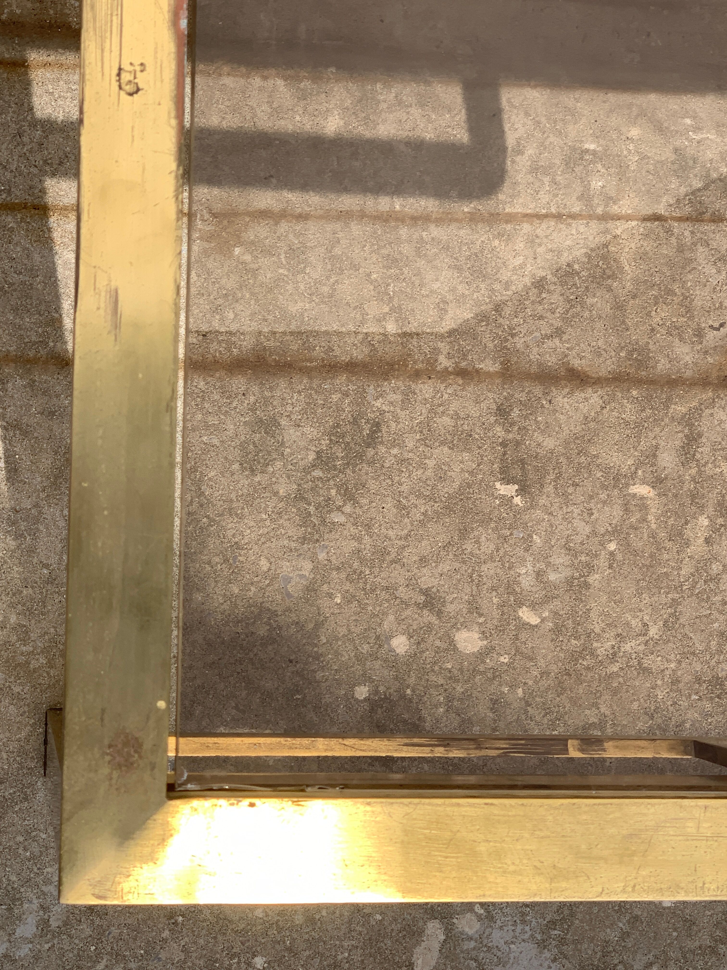 Guy Lefèvre's gilded metal coffee table for Maison Jansen, 1970