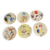 Bernardaud coffret 6 assiettes porcelaine Limoges Marc Chagall