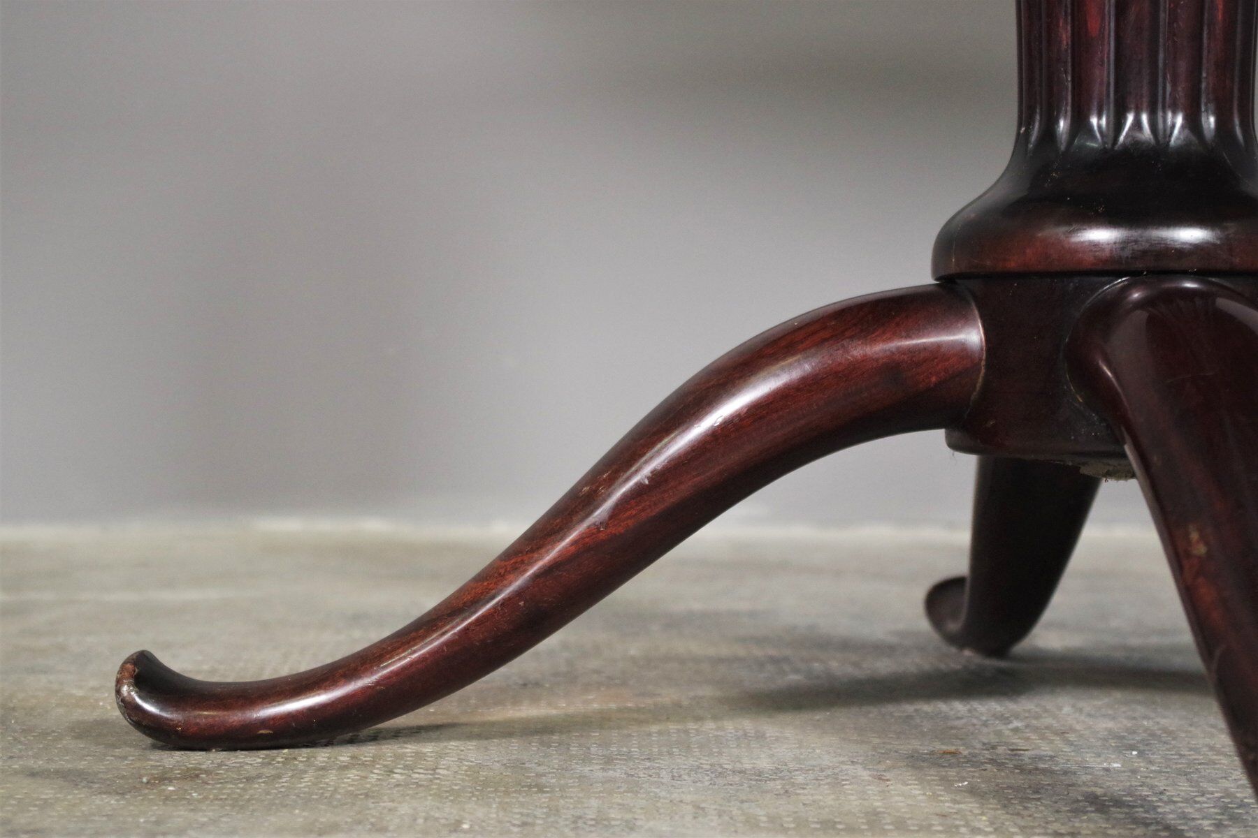 Round mahogany table , 1950