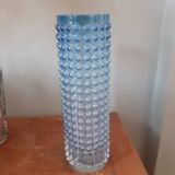 Vintage glass vase with bubble decoration