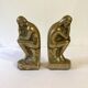 Paire de serre-livres en laiton d'après "Le penseur" de Rodin, vers 1960