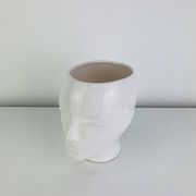 Vase tête en céramique, anthropomorphe, vintage