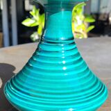 Emerald green ceramic candle holder