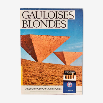 Publicité Vintage Gauloises Blondes 1985 à encadrer