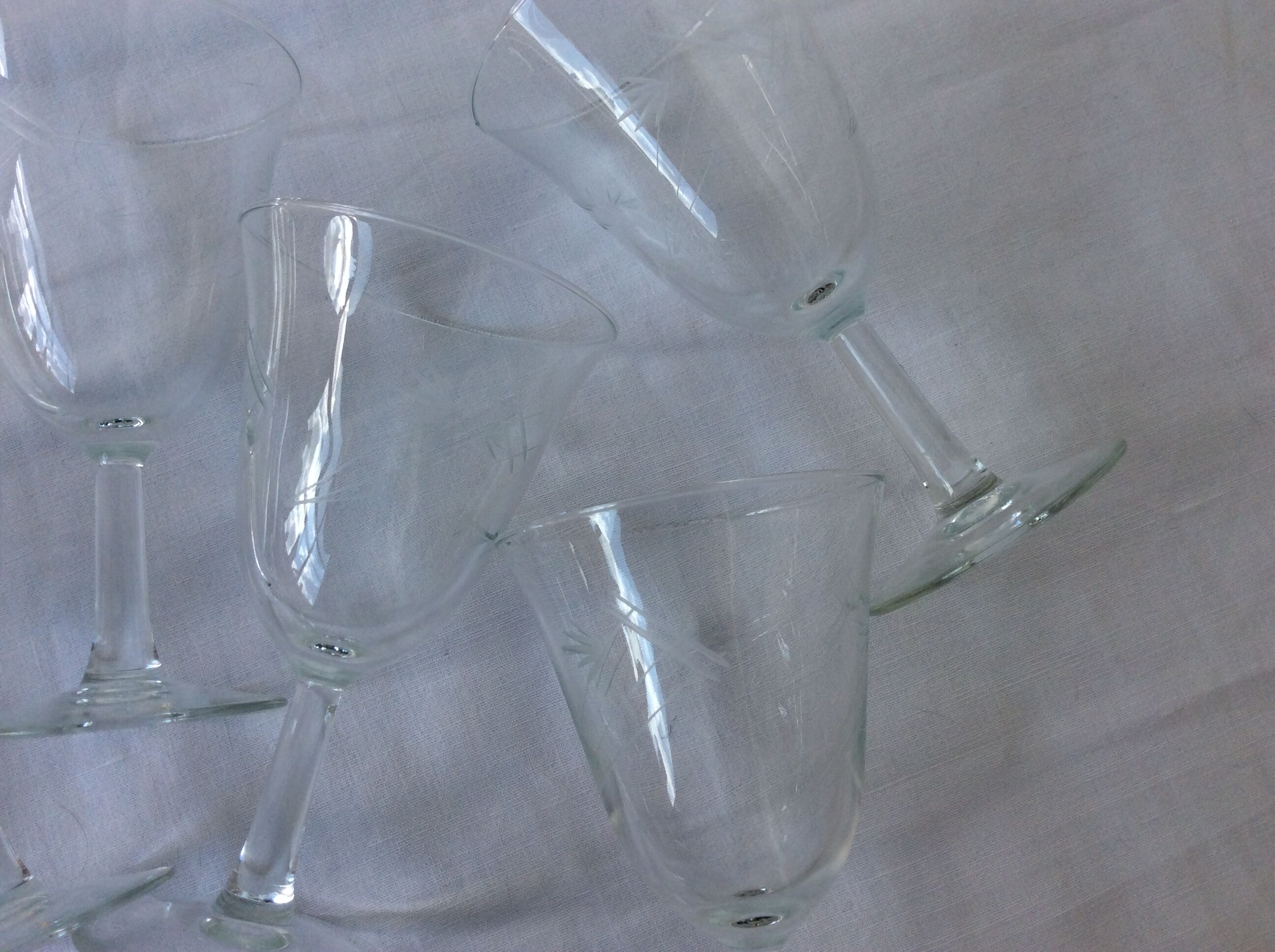 10 engraved foot glasses