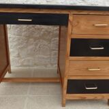 Wooden desk 5 drawers