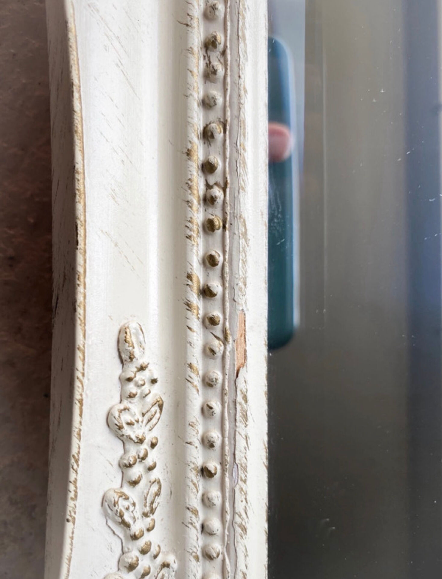 Antique bevelled mirror in Country House style
