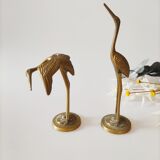 Brass heron duo