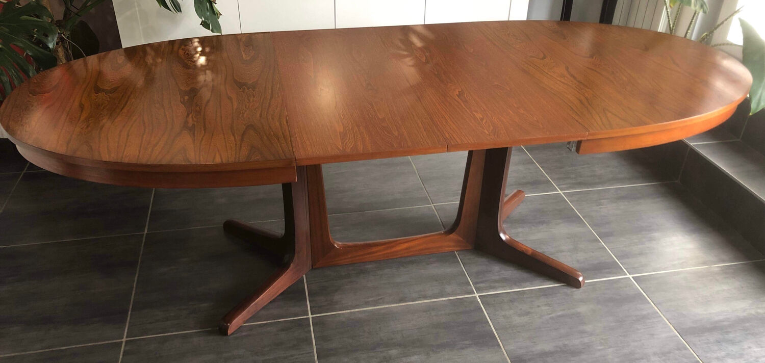 Vintage extendable table Baumann 1970s