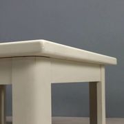 Vintage white lacquered wooden coffee table, designer, Italy, 1970s.