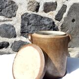 Trio de pots en grès avec couvercles