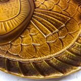 2 vintage fish dishes in slip from Sarreguemines
