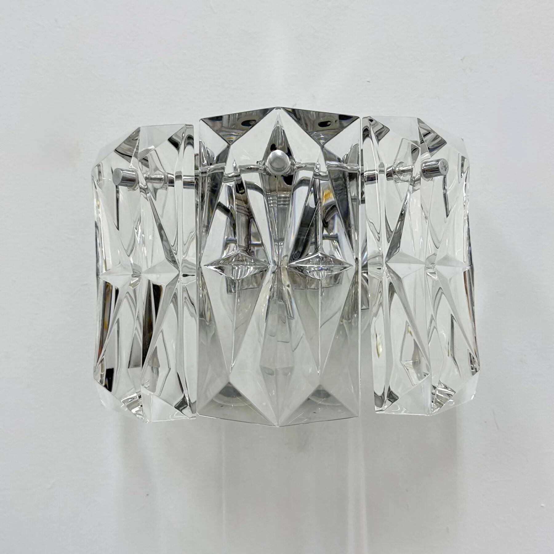 Crystal sconce by Kinkeldey, Germany, 1970s