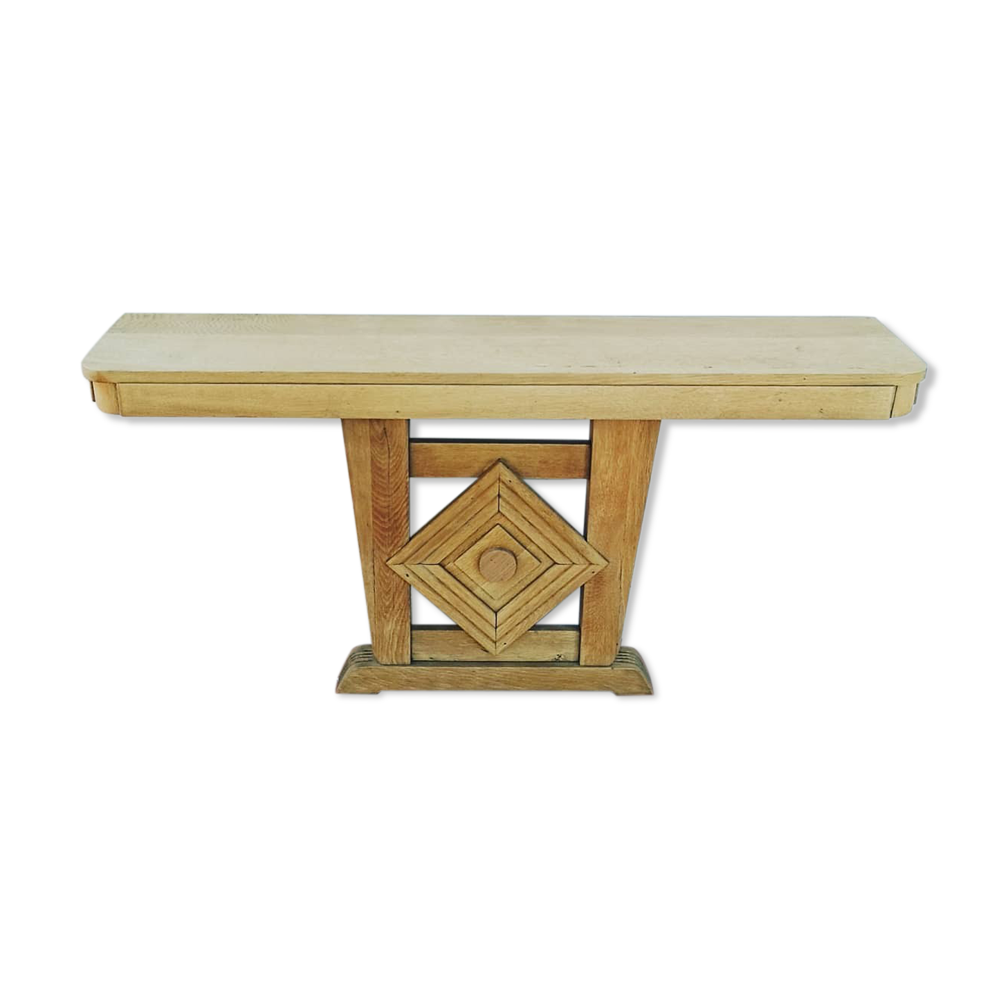Console in whitened chene style art deco