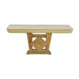 Console en chene blanchi style art deco