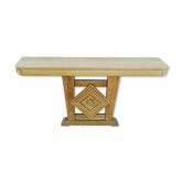 Console in whitened chene style art deco