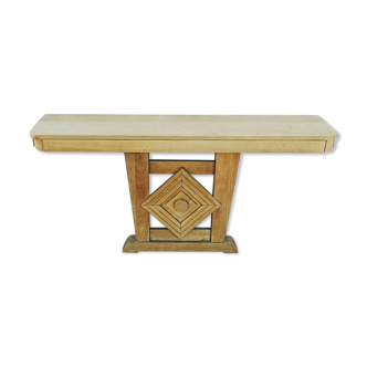 Console en chene blanchi style art deco