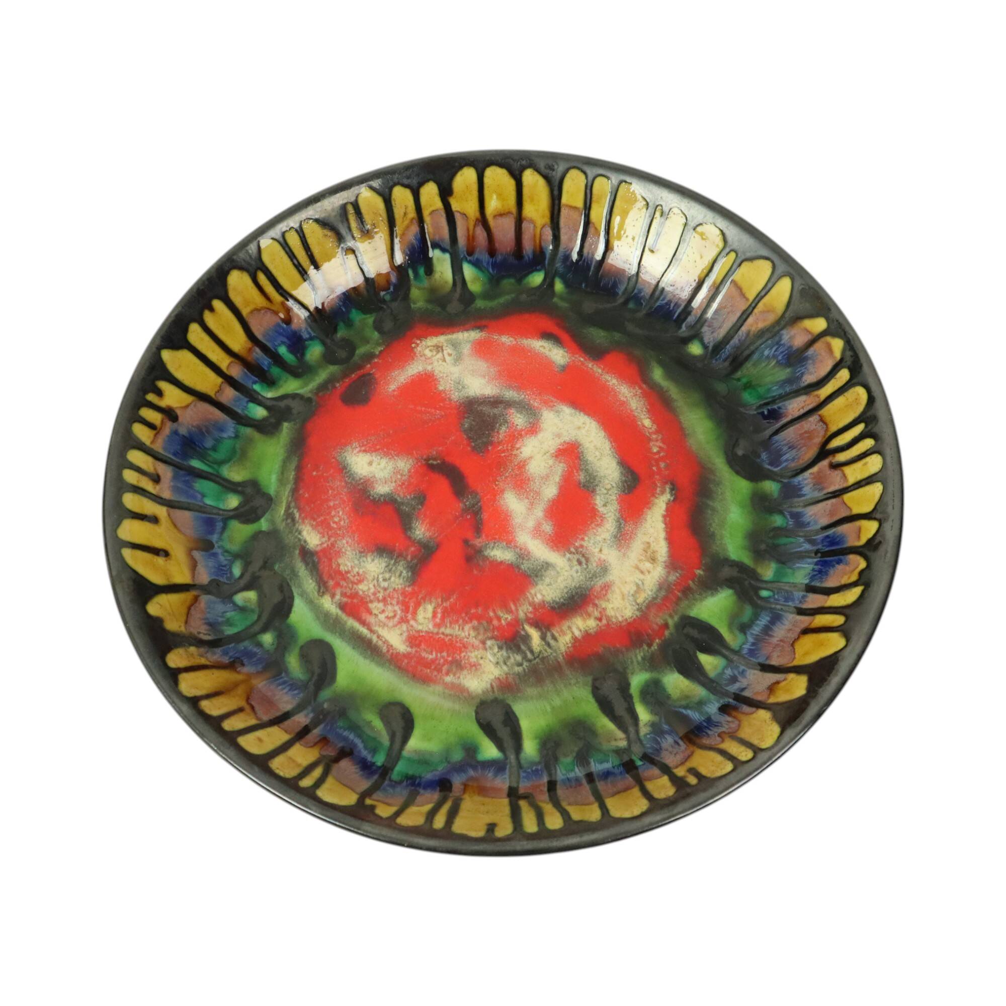Fruit bowl XL Art Ceramics Wall decoration Drip glaze