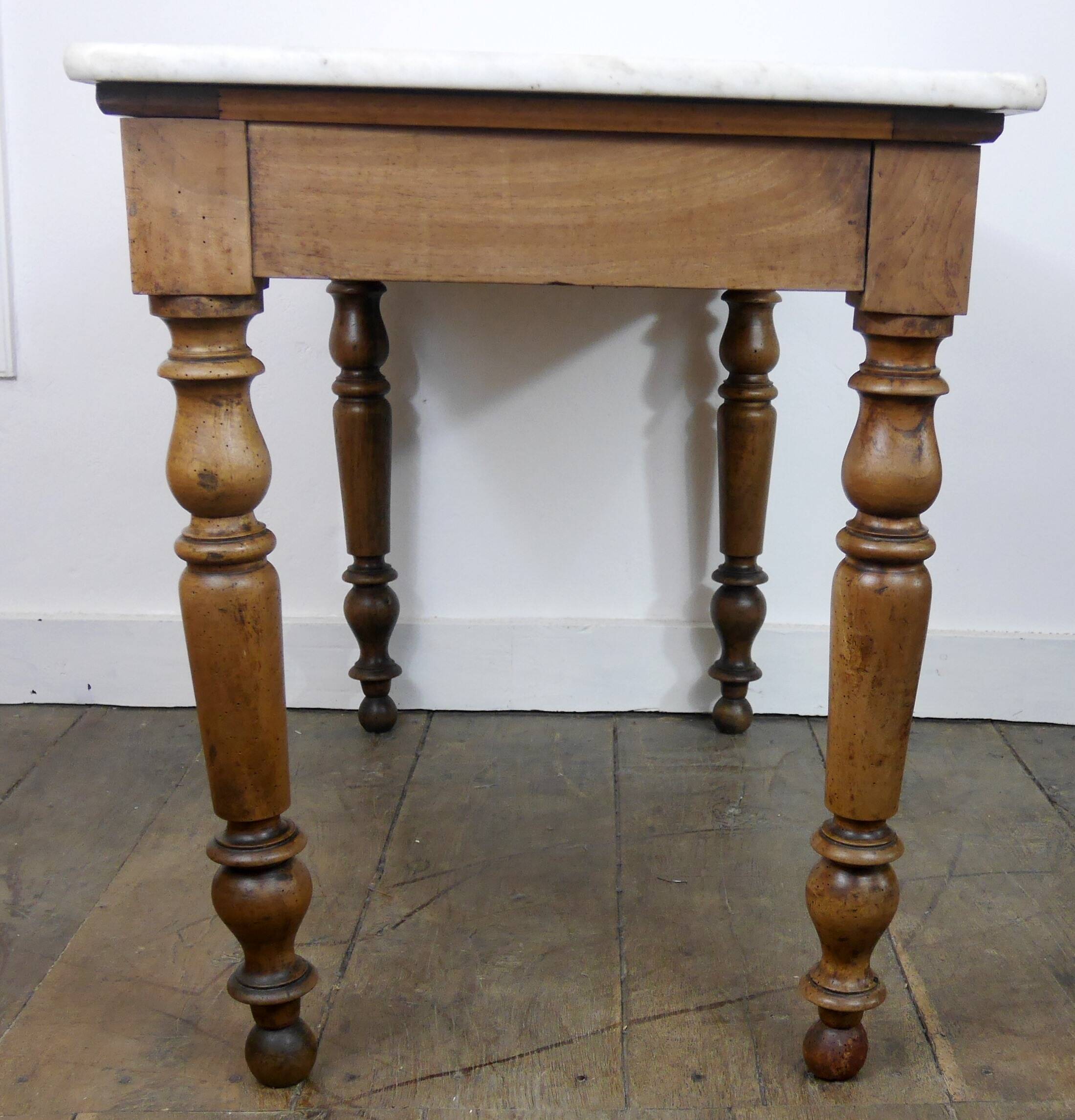 old marble and wood office bistro table 1850