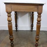 old marble and wood office bistro table 1850