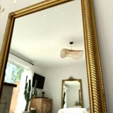 19th-century antique gilded mirror.